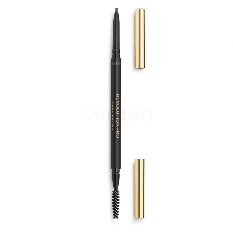Revolution Pro Define &amp; Fill Micro Brow Pencil Creion pentru femei 0,1 g Nuanţă Dark Brown