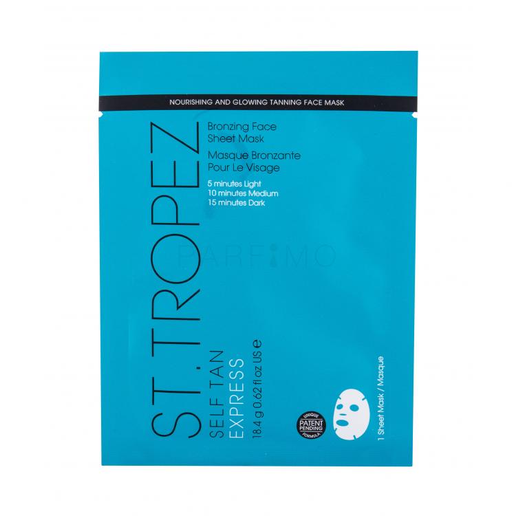 St.Tropez Self Tan Express Bronzing Face Sheet Mask Autobronzant pentru femei 18,4 g