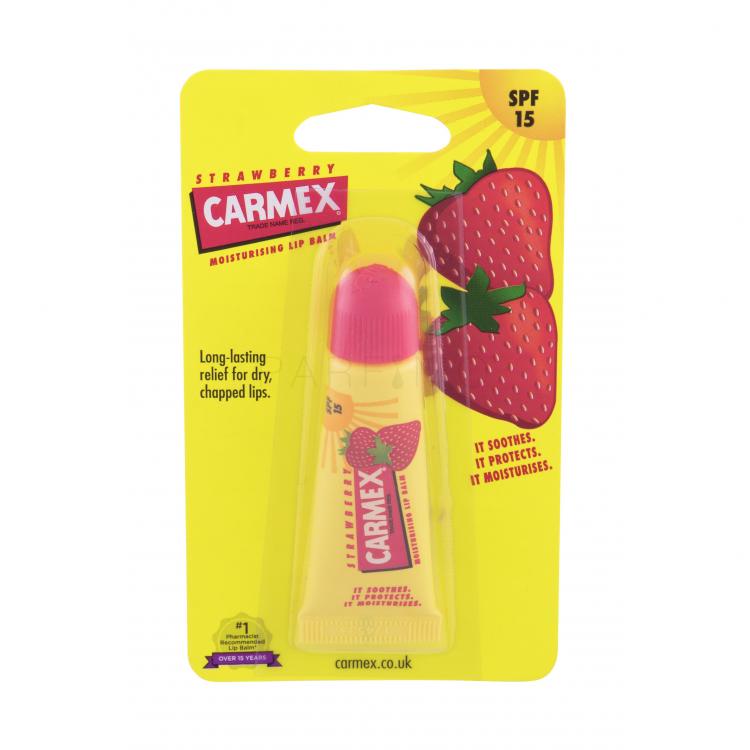 Carmex Strawberry SPF15 Balsam de buze pentru femei 10 g