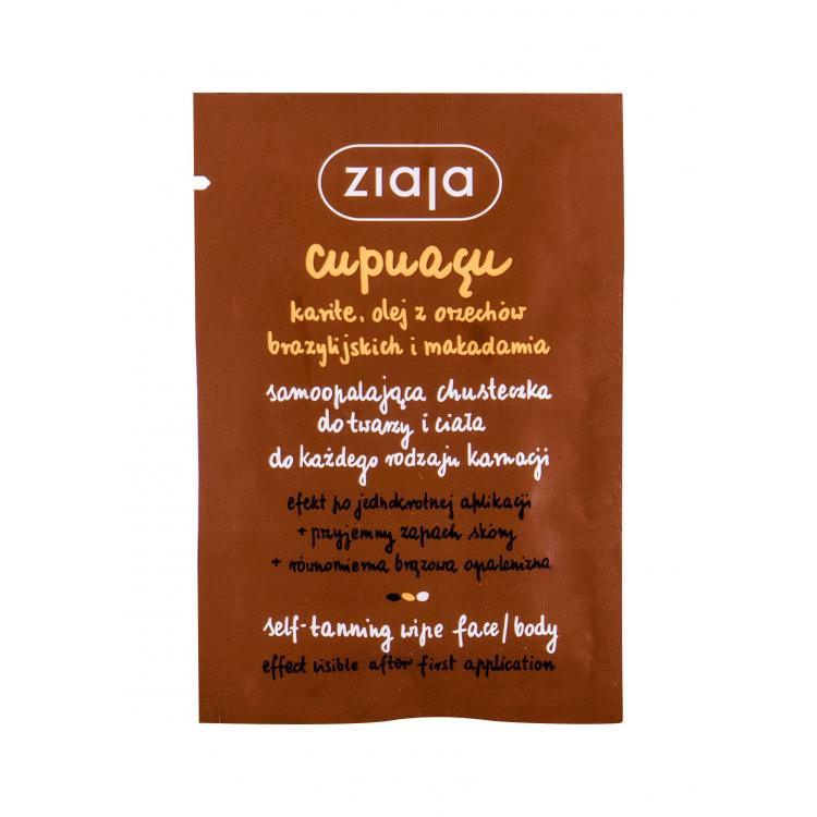 Ziaja Cupuacu Self-Tanning Wipe Face &amp; Body Autobronzant pentru femei 1 buc