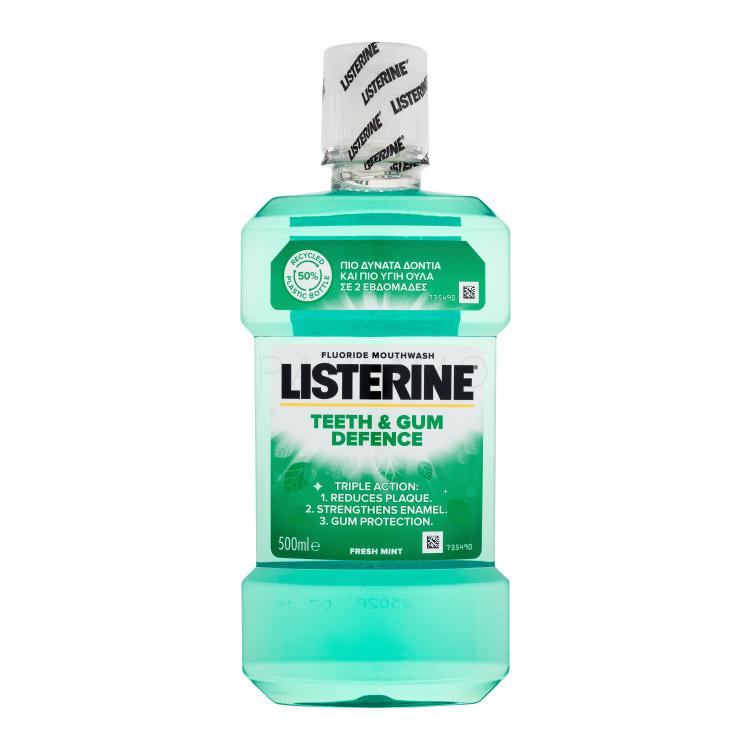 Listerine Teeth &amp; Gum Defence Fresh Mint Mouthwash Apă de gură 500 ml