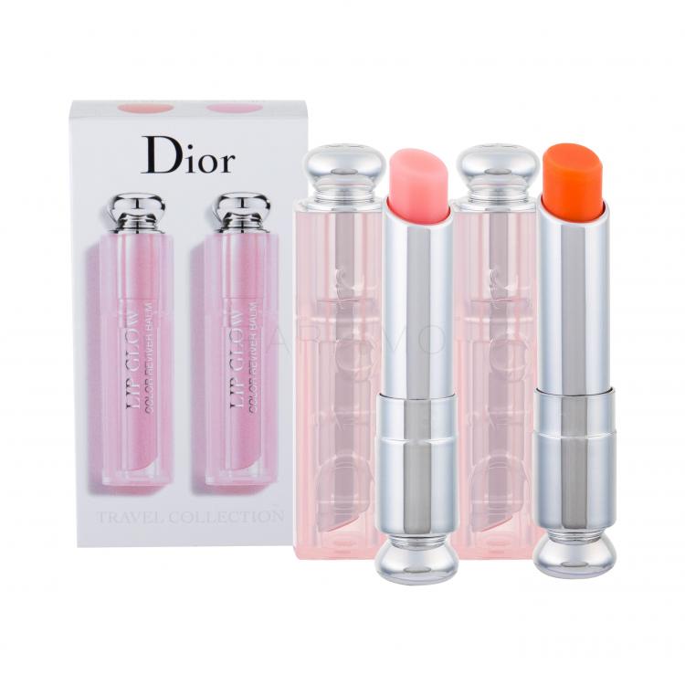 Christian Dior Addict Lip Glow Duo Set cadou luciu de buze 3,5 g + luciu de buze Lip Glow Reviver Balm 3,5 g 004 Coral