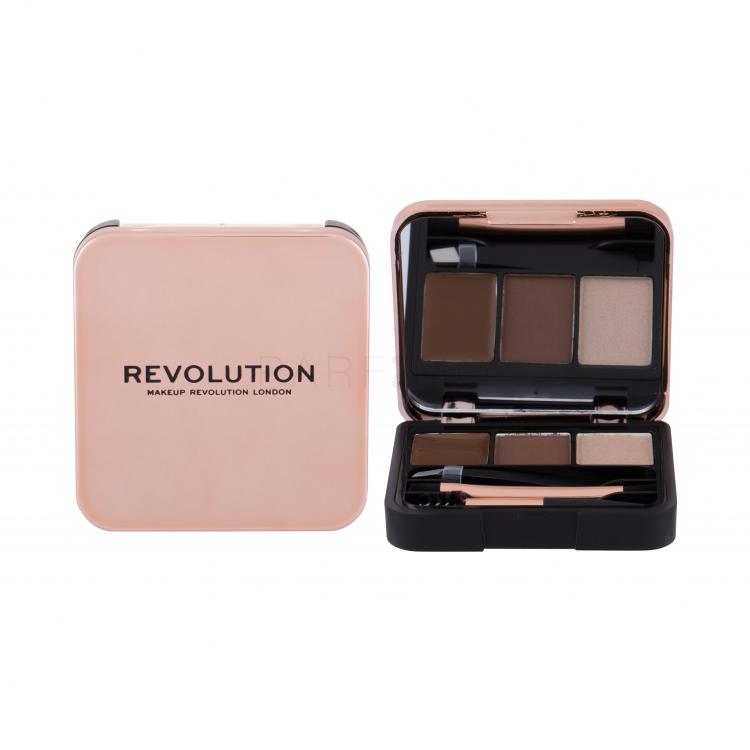 Makeup Revolution London Brow Sculpt Kit Truse de contur pentru femei 2,2 g Nuanţă Medium Brown