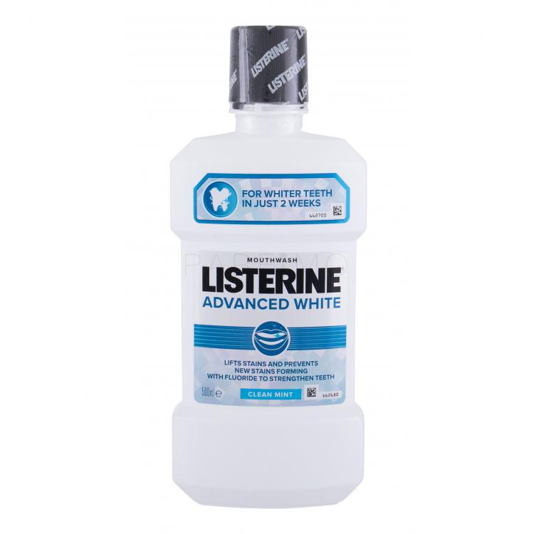 Listerine Advanced White Clean Mint Mouthwash Apă de gură 500 ml