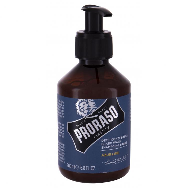 PRORASO Azur Lime Beard Wash Șampon pentru barbă pentru bărbați 200 ml