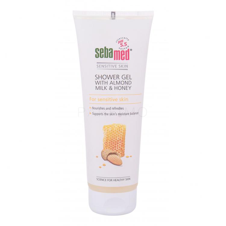 SebaMed Sensitive Skin Almond Milk &amp; Honey Gel de duș pentru femei 250 ml
