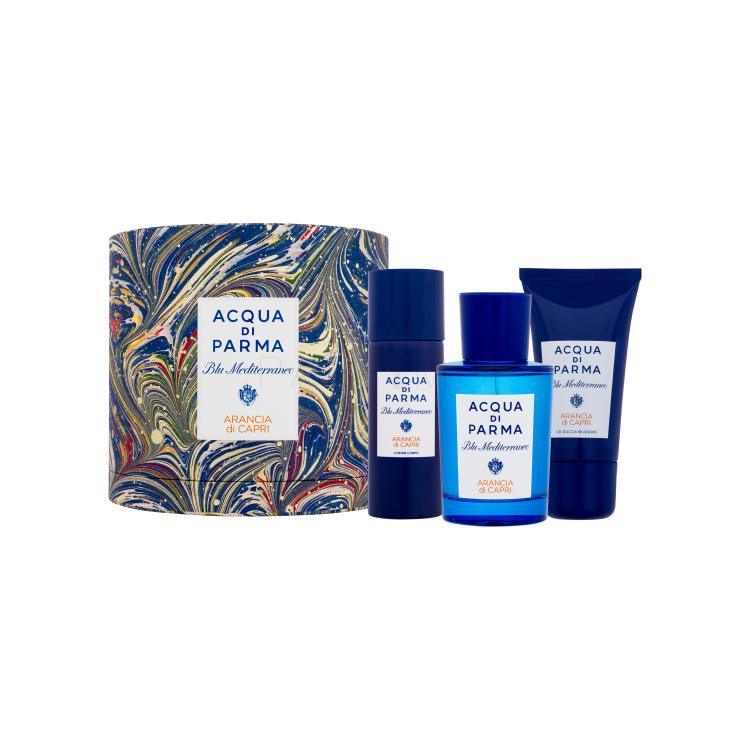 Acqua di Parma Blu Mediterraneo Arancia di Capri Set cadou apa de toaleta 75 ml + gel de dus 40 ml + lotiune de corp 50 ml