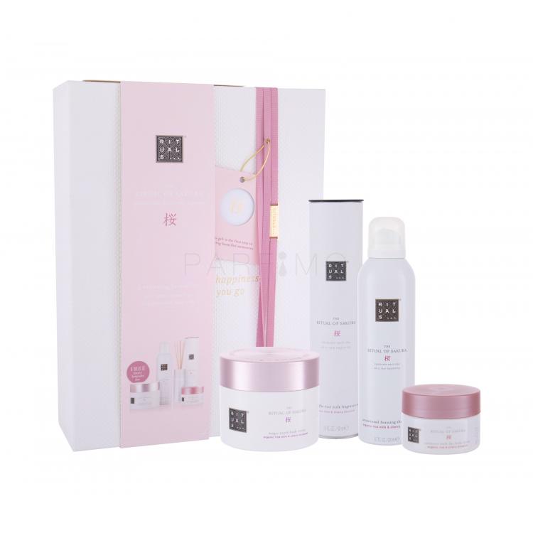 Rituals The Ritual Of Sakura Set cadou crema de corp 200 ml + spuma de dus 200 ml + exfoliant de corp 125 g + betisoare parfumate 50 ml