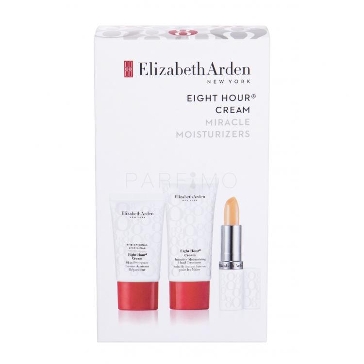 Elizabeth Arden Eight Hour Cream Skin Protectant Set cadou crema de zi 15 ml + balsam de buze SPF15 3,7 g + cremă de mâini 30 ml