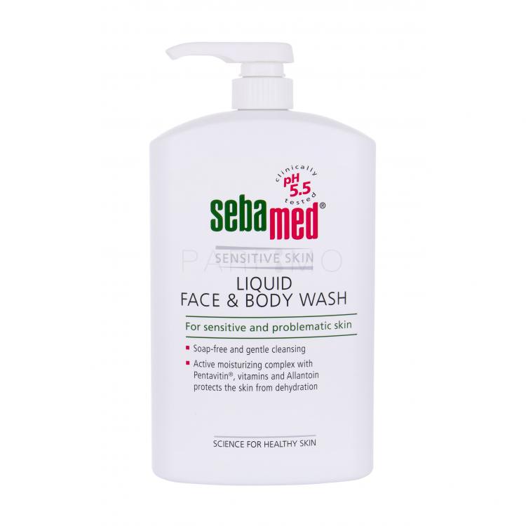 SebaMed Sensitive Skin Face &amp; Body Wash Săpun lichid pentru femei 1000 ml