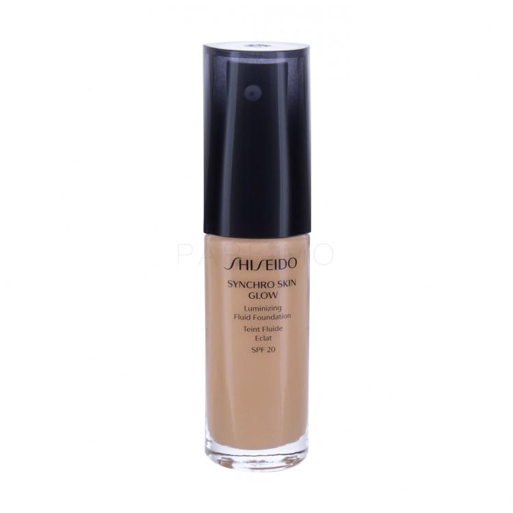 Shiseido Synchro Skin Glow SPF20 Fond de ten pentru femei 30 ml Nuanţă Golden 4