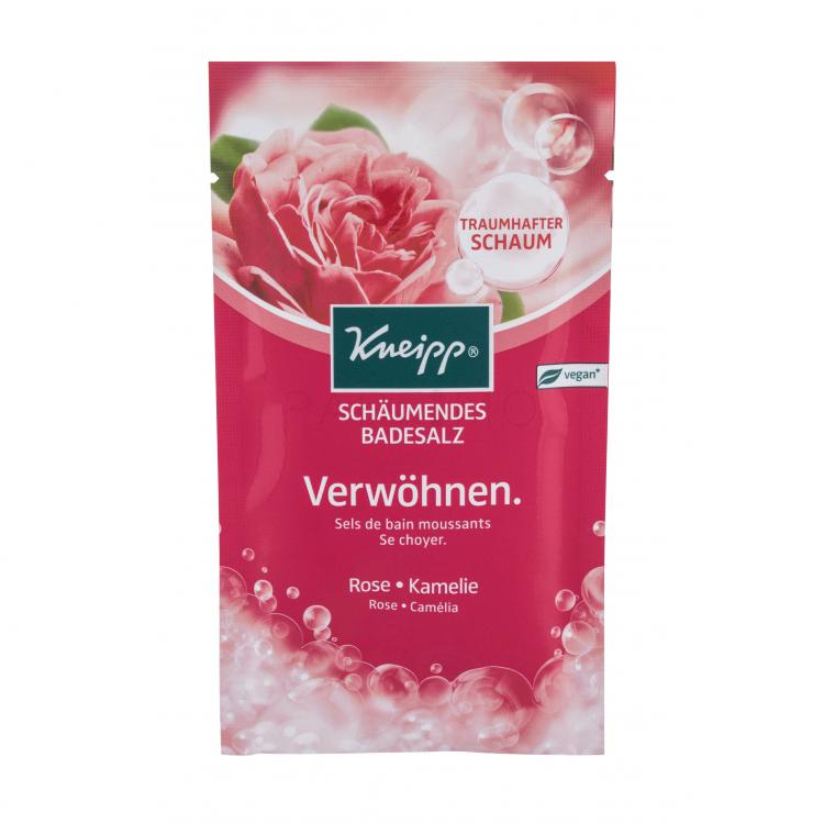 Kneipp Bubbling Mineral Bath Salt Pamper Rose &amp; Camellia Sare de baie pentru femei 80 g