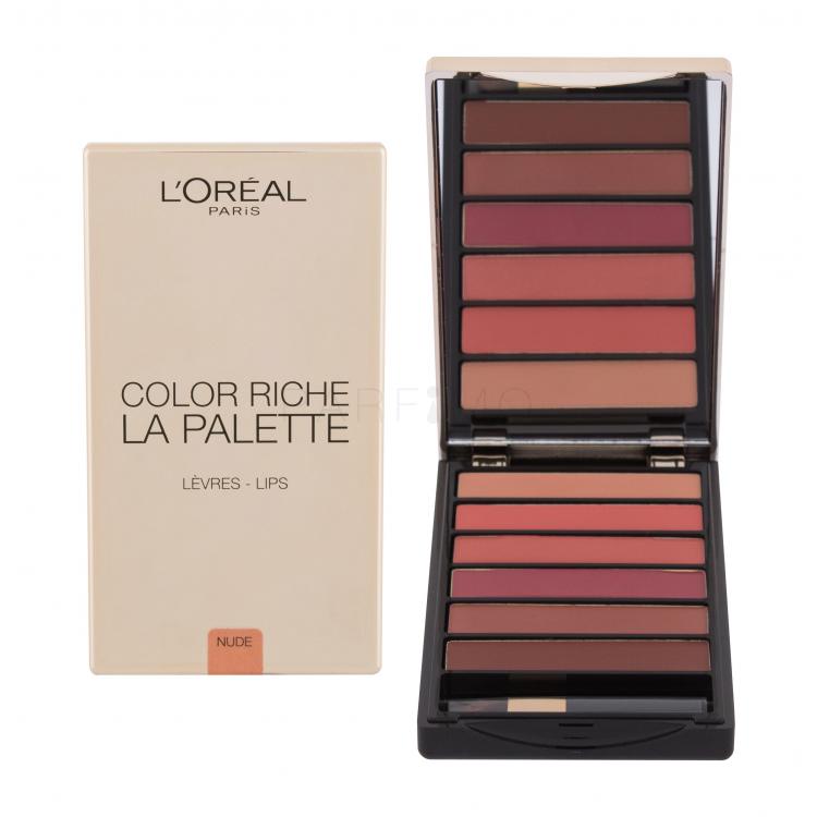 L&#039;Oréal Paris Color Riche La Palette Ruj de buze pentru femei 6 g Nuanţă Nude