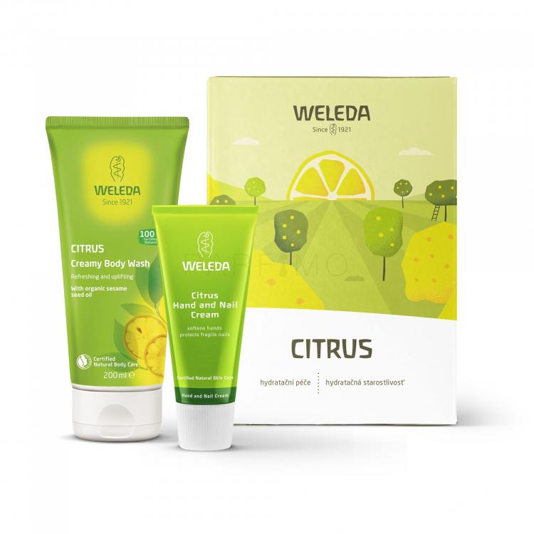 Weleda Citrus Set cadou Cremă de duș cu citrice 200 ml + Cremă de mâini cu citrice 50 ml