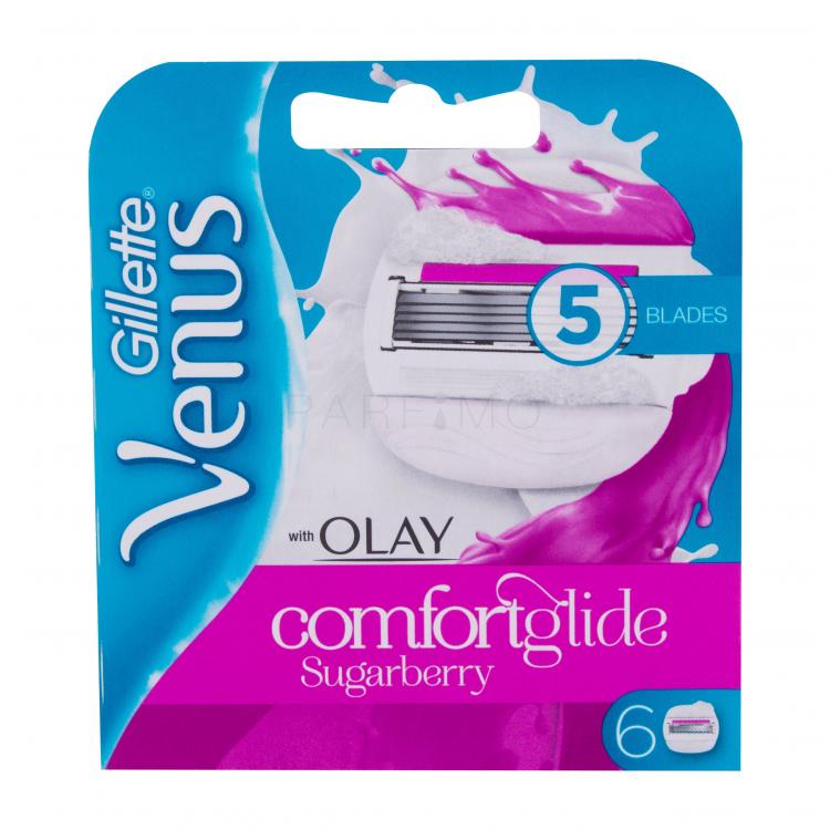 Gillette Venus &amp; Olay Sugarberry Comfortglide Rezerve lame pentru femei 6 buc