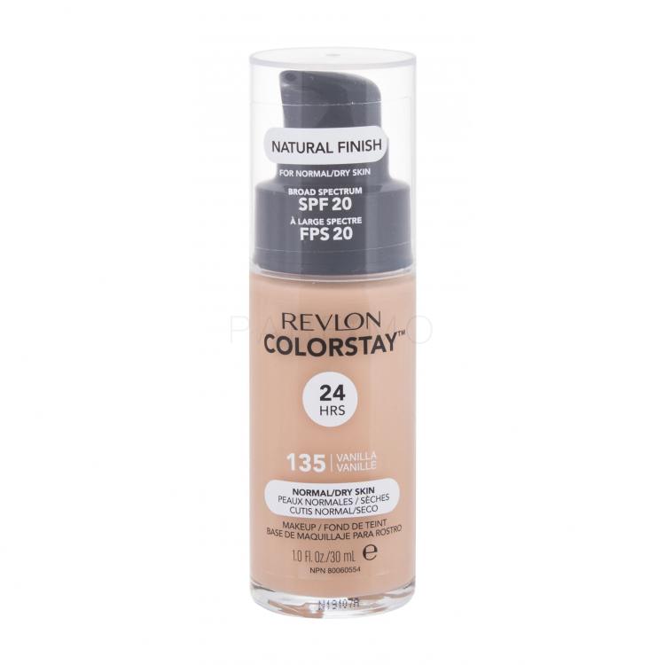 Revlon Colorstay Normal Dry Skin SPF20 Fond de ten pentru femei 30 ml Nuanţă 135 Vanilla