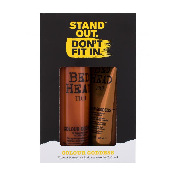Tigi Bed Head Colour Goddess Stand out. Don&#039;t fit in. Set cadou sampon Bed Head Colour Goddess 400 ml + balsam Bed Head Colour Goddess 200 ml