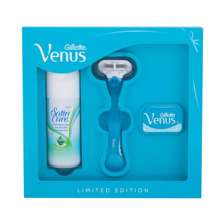 Gillette Venus Set cadou 1 aparat de ras cu lama Venus + 1 lama de rezerva Venus + gel de ras Satin Care 75 ml