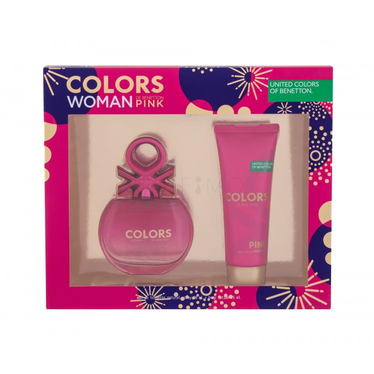 Benetton Colors de Benetton Pink Set cadou apă de toaletă 80 ml + loțiune corporală 75 ml