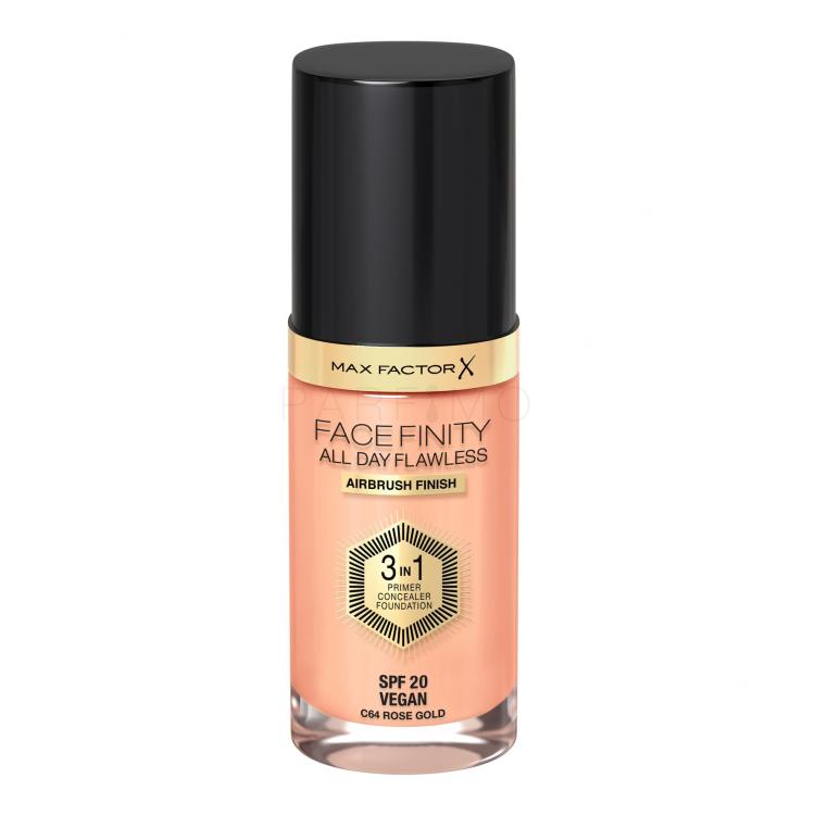 Max Factor Facefinity All Day Flawless SPF20 Fond de ten pentru femei 30 ml Nuanţă C64 Rose Gold