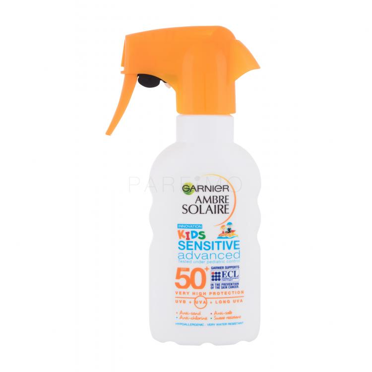 Garnier Ambre Solaire Kids Sensitive Advanced Spray SPF50+ Pentru corp pentru copii 200 ml