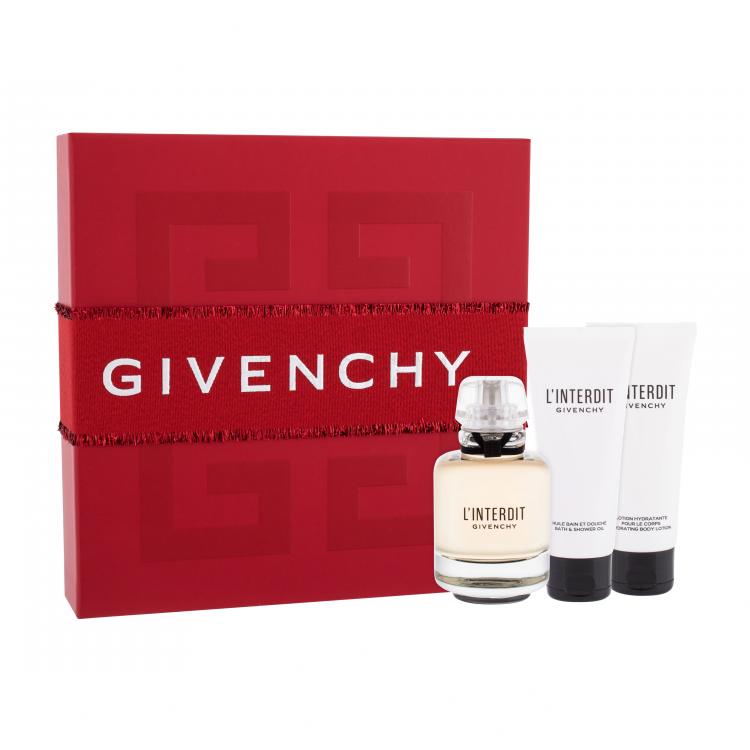 Givenchy L&#039;Interdit Set cadou apă de parfum 80 ml + lotiune de corp 75 ml + gel de dus 75 ml