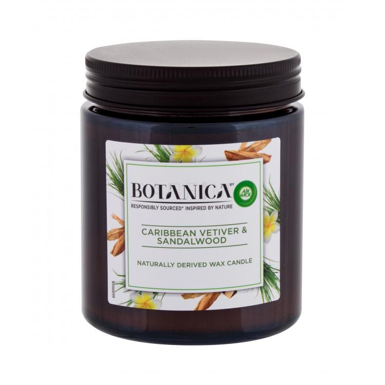 Air Wick Botanica Caribbean Vetiver &amp; Sandalwood Lumânări parfumate 205 g