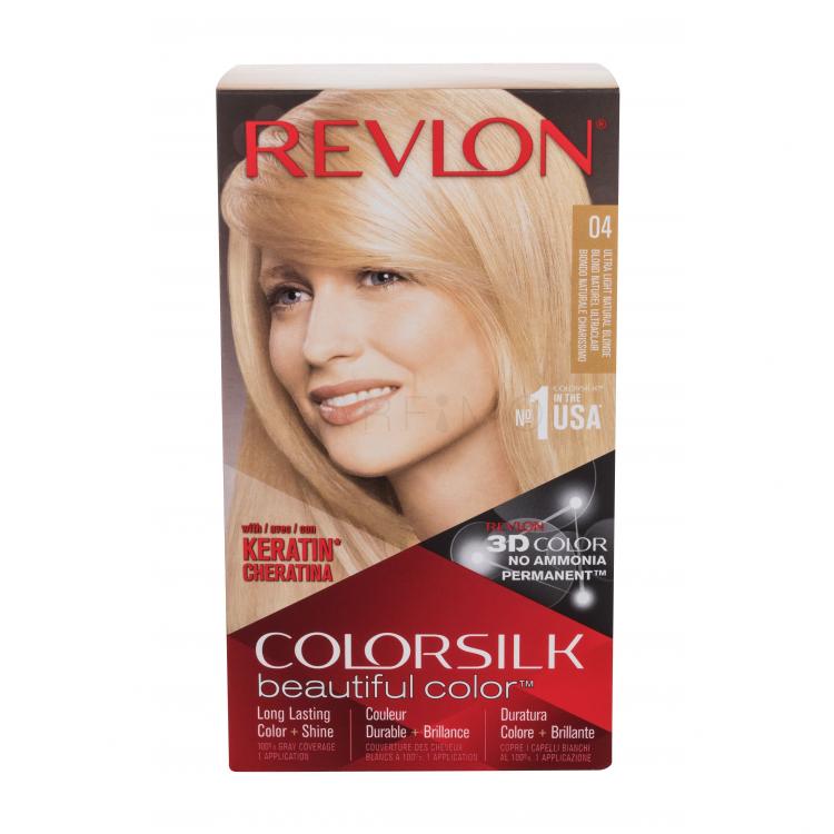 Revlon Colorsilk Beautiful Color Vopsea de păr pentru femei Nuanţă 04 Ultra Light Natural Blonde Set