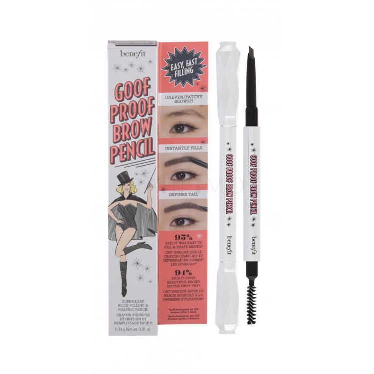 Benefit Goof Proof Creion pentru femei 0,34 g Nuanţă 3.75 Warm Medium Brown