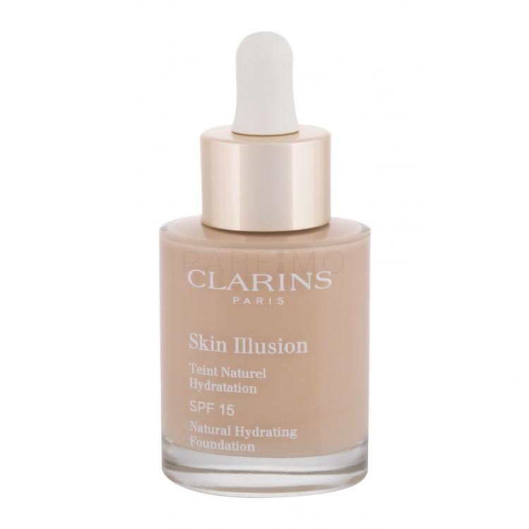 Clarins Skin Illusion Natural Hydrating SPF15 Fond de ten pentru femei 30 ml Nuanţă 103 Ivory
