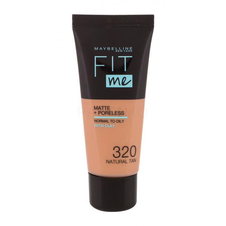 Maybelline Fit Me! Matte + Poreless Fond de ten pentru femei 30 ml Nuanţă 320 Natural Tan