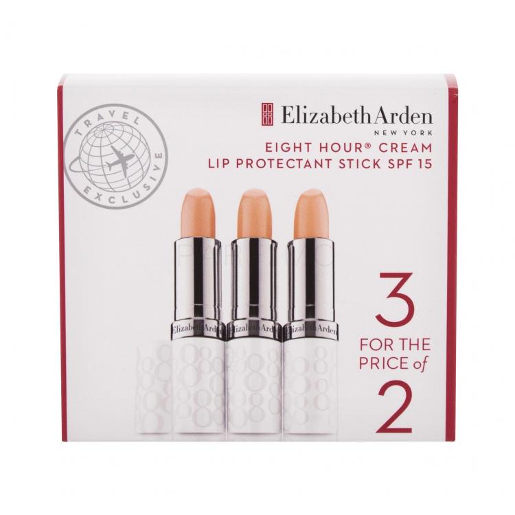 Elizabeth Arden Eight Hour Cream Lip Protectant Stick SPF15 Set cadou balsam de buze Eight Hour Cream Lip Protectant Stick SPF15 3 x 3,7 g