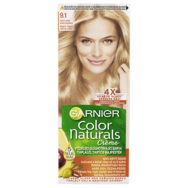 Garnier Color Naturals Créme Vopsea de păr pentru femei 40 ml Nuanţă 9,1 Natural Extra Light Ash Blond