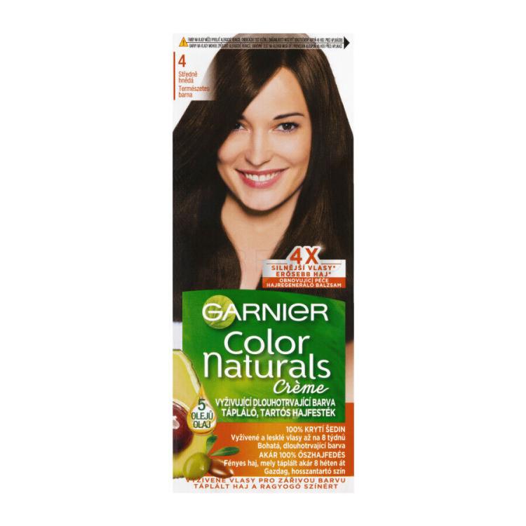 Garnier Color Naturals Créme Vopsea de păr pentru femei 40 ml Nuanţă 4 Natural Brown