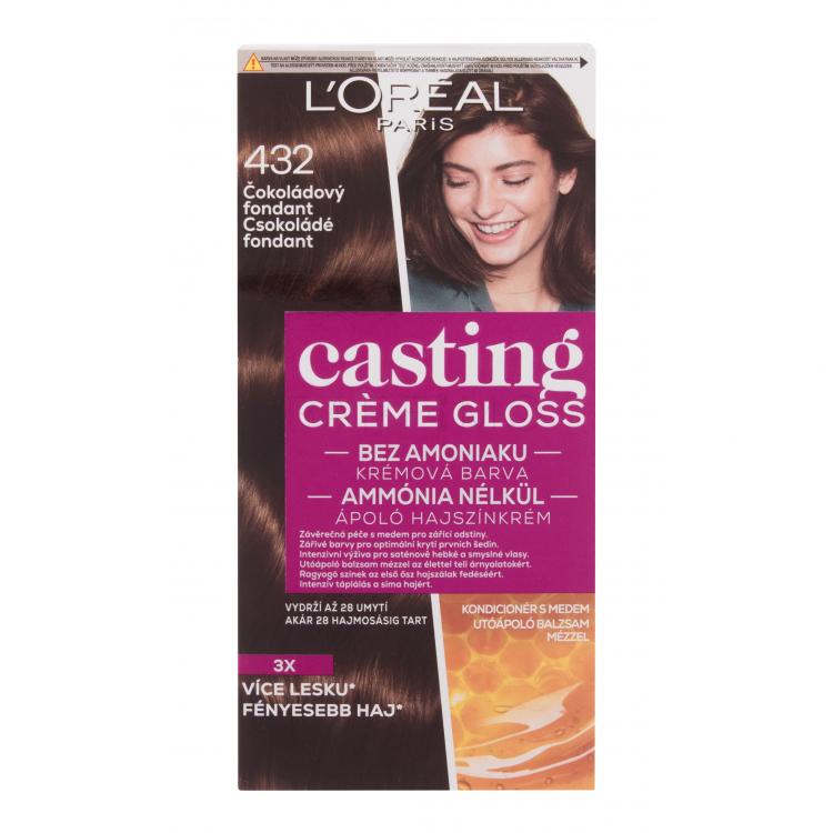L&#039;Oréal Paris Casting Creme Gloss Vopsea de păr pentru femei 48 ml Nuanţă 432 Maroon Supreme
