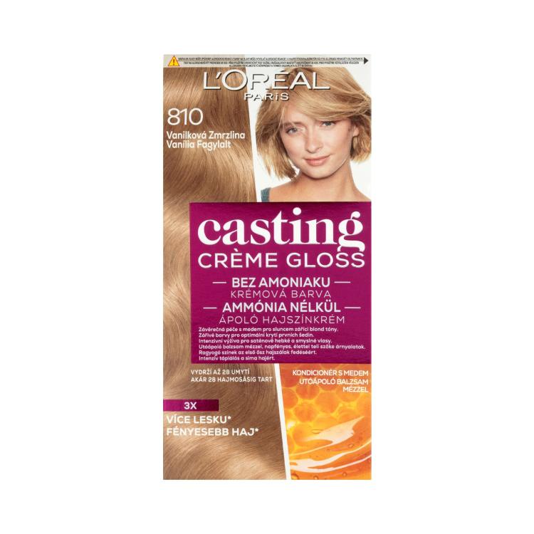 L&#039;Oréal Paris Casting Creme Gloss Vopsea de păr pentru femei 48 ml Nuanţă 810 Vanilla Icecream