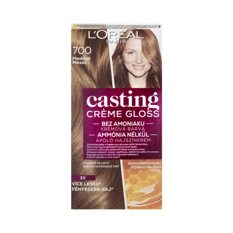 L&#039;Oréal Paris Casting Creme Gloss Vopsea de păr pentru femei 48 ml Nuanţă 700 Honey