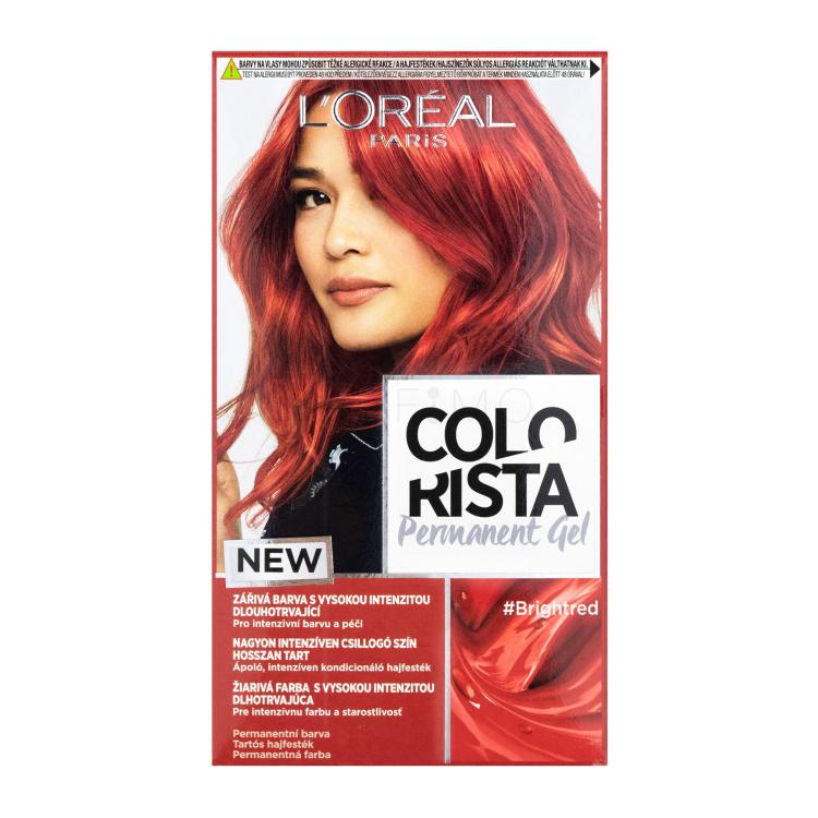 L&#039;Oréal Paris Colorista Permanent Gel Vopsea de păr pentru femei 60 ml Nuanţă Bright Red
