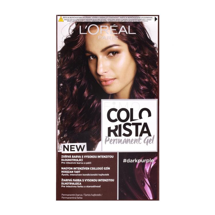 L&#039;Oréal Paris Colorista Permanent Gel Vopsea de păr pentru femei 60 ml Nuanţă Dark Purple