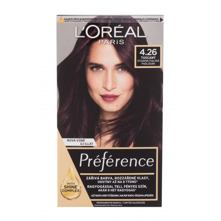 L&#039;Oréal Paris Préférence Vopsea de păr pentru femei 60 ml Nuanţă 4.26
