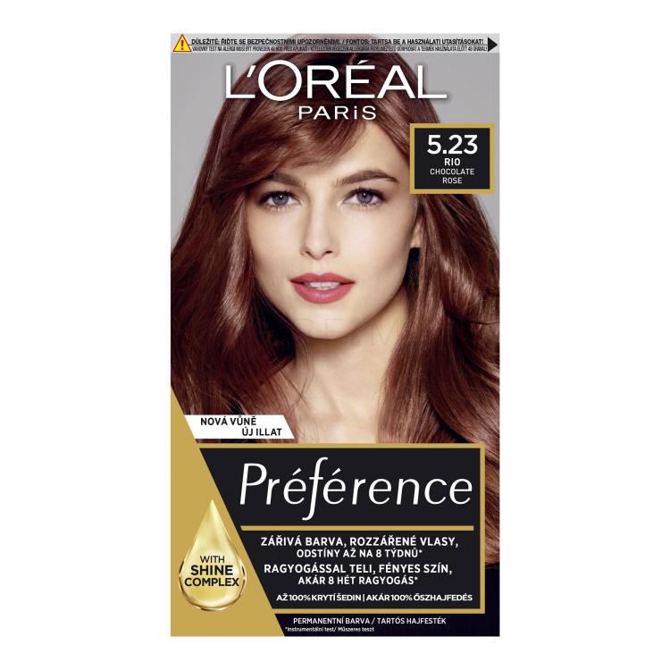 L&#039;Oréal Paris Préférence Vopsea de păr pentru femei 60 ml Nuanţă 5,23 Rio
