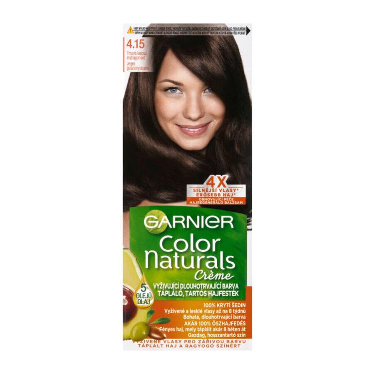 Garnier Color Naturals Créme Vopsea de păr pentru femei 40 ml Nuanţă 4,15 Frosty Dark Mahogany