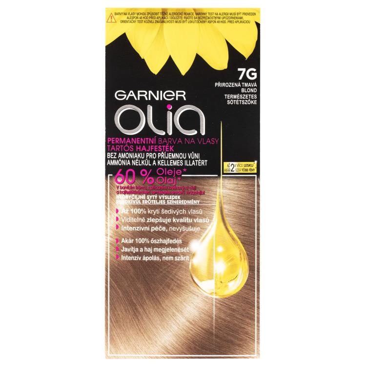 Garnier Olia Permanent Hair Color Vopsea de păr pentru femei 50 g Nuanţă 7G Dark Greige
