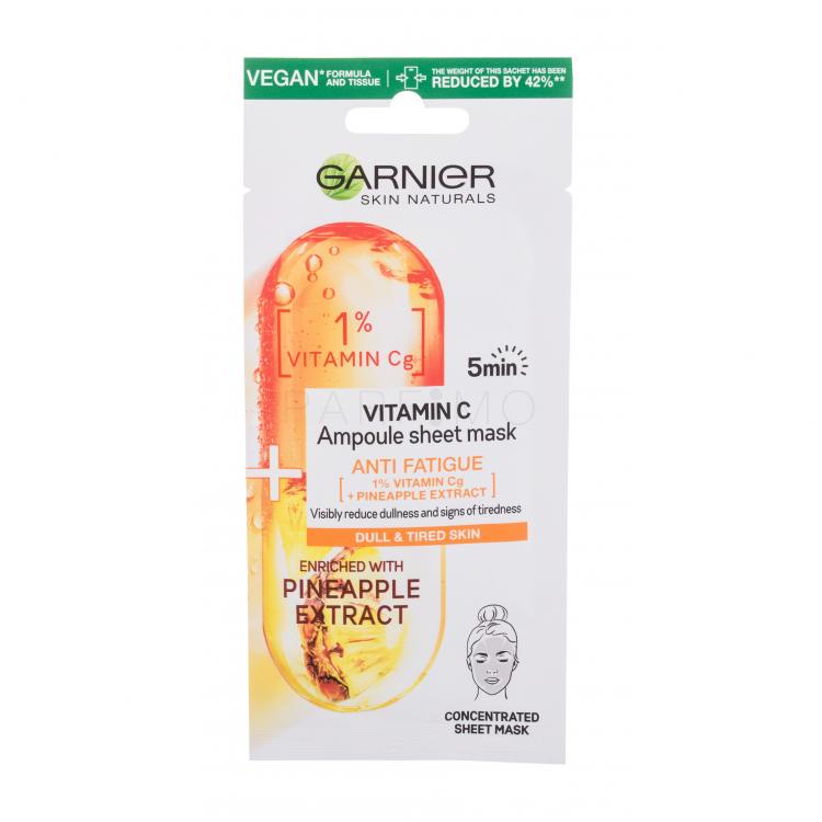 Garnier Skin Naturals Vitamin C Ampoule Sheet Mask Mască de față pentru femei 1 buc