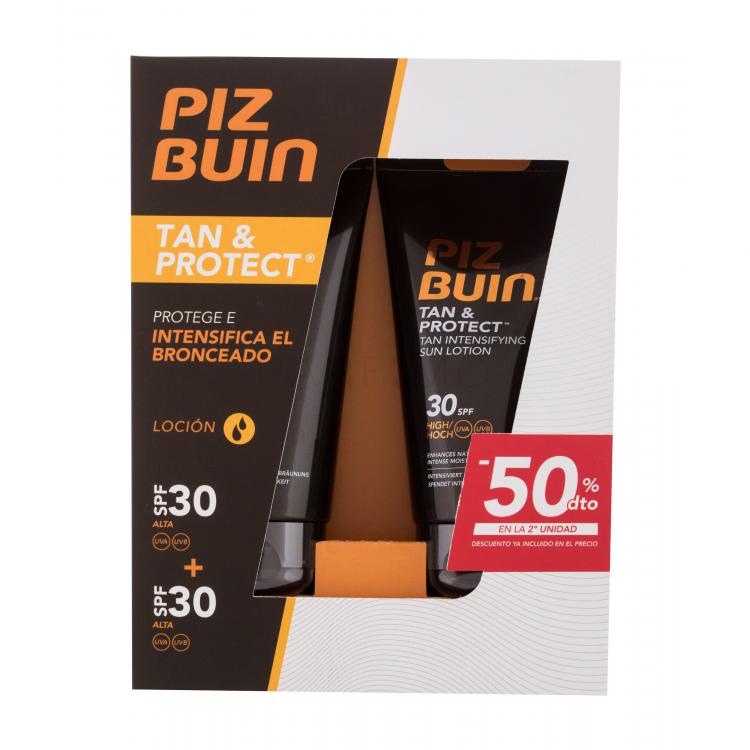 PIZ BUIN Tan &amp; Protect Tan Intensifying Sun Lotion SPF30 SET Set cadou Loțiune solară Tan &amp; Protect SPF30 Loțiune solară 2 x 150 ml