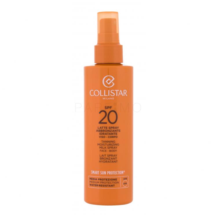 Collistar Smart Sun Protection Tanning Moisturizing Milk Spray SPF20 Pentru corp 200 ml