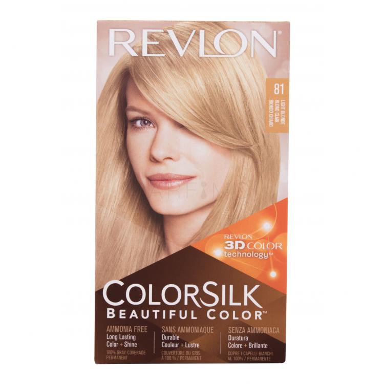 Revlon Colorsilk Beautiful Color Vopsea de păr pentru femei Nuanţă 81 Light Blonde Set