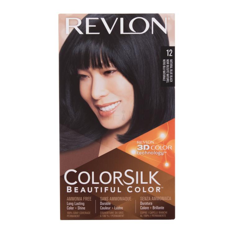 Revlon Colorsilk Beautiful Color Vopsea de păr pentru femei Nuanţă 12 Natural Blue Black Set