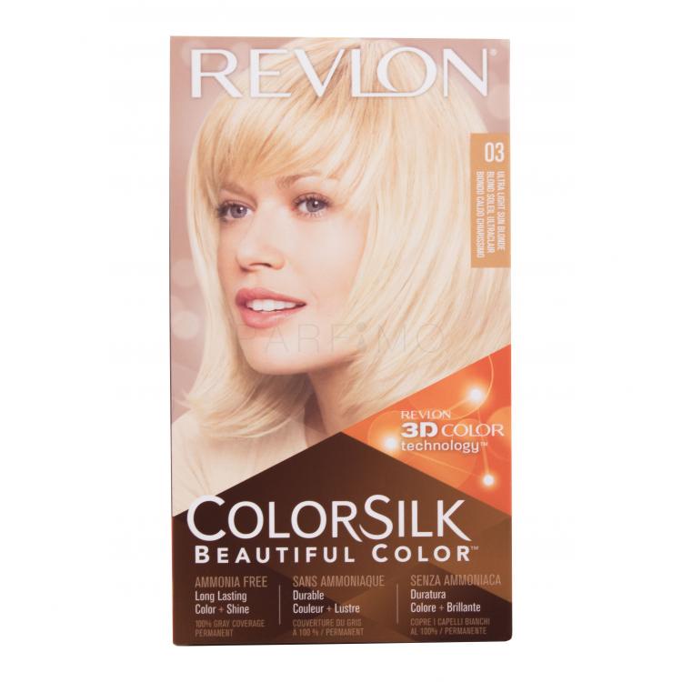 Revlon Colorsilk Beautiful Color Vopsea de păr pentru femei Nuanţă 03 Ultra Light Sun Blonde Set