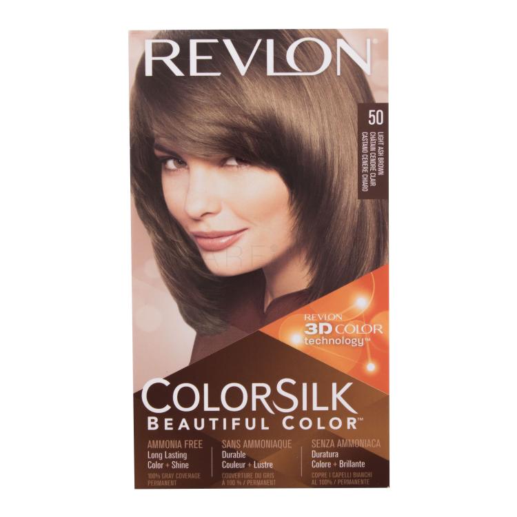 Revlon Colorsilk Beautiful Color Vopsea de păr pentru femei Nuanţă 50 Light Ash Brown Set